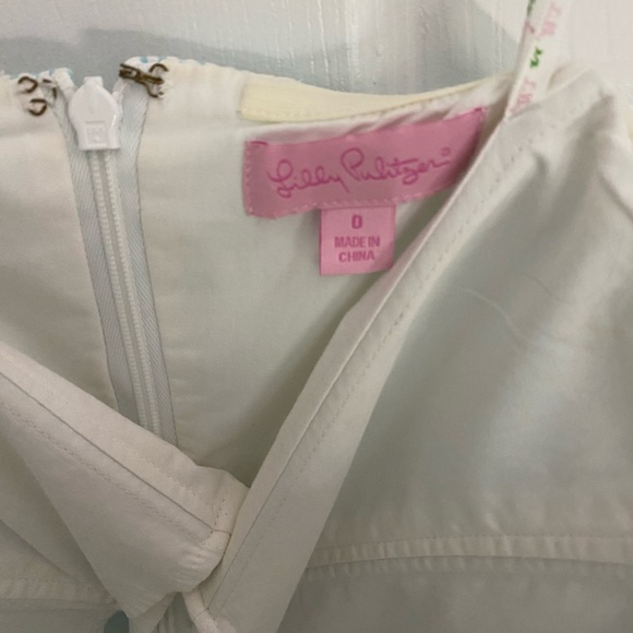 Lilly Pulitzer Shorely Blue Seersucker Dress Sz 0 - Picture 5 of 6